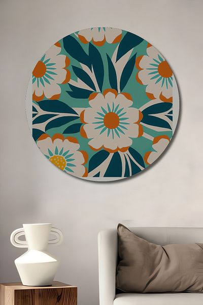 Teona Ahşap Floare Madrid Lemn MDF Rotund Decorativ Acasă, Locul de Muncă Pictură Perete