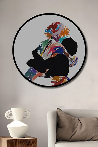 Teona Ahşap Tutku Colors Decorativ Lemn MDF Rotund Acasă, Locul de Muncă Pictură Perete