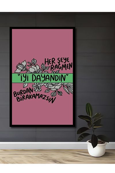 Teona Ahşap Puternic inspirațional din lemn MDF dreptunghiular decorativ pentru casă, loc de muncă pictură murală
