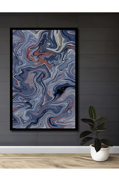Teona Ahşap Abstract Waves Decorativ Lemn MDF Dreptunghi Acasă, Locul de Muncă Pictură Perete