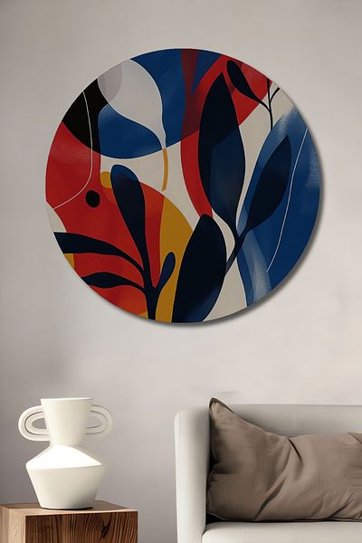 Teona Ahşap Frunze Colorate Decorative Lemn MDF Rotund Casa, Locul de Muncă Pictură Perete