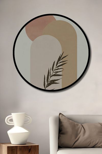 Teona Ahşap Natura Geometrică Decorativă Lemn MDF Rotund Acasă, Locul de Muncă Pictură Perete