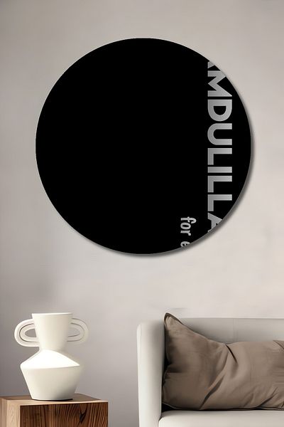 Teona Ahşap Praise Allahu Alayhi Wa Sallam scris din lemn MDF rotund decorativ pentru casa, locul de munca pictura pe perete
