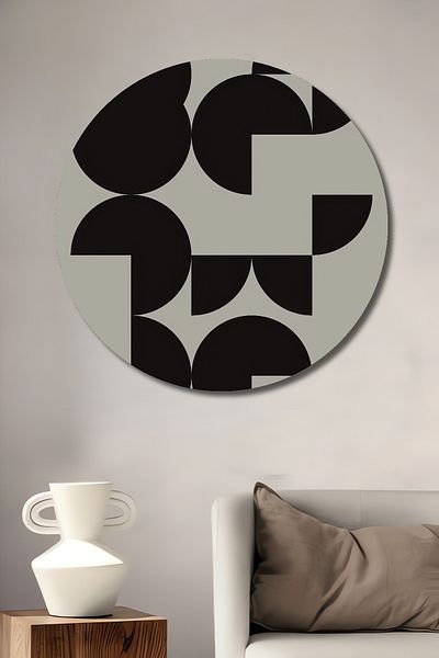 Teona Ahşap Abstracție Geometrică Lemn MDF Rotund Decorativ Acasă, Locul de Muncă Pictură Perete