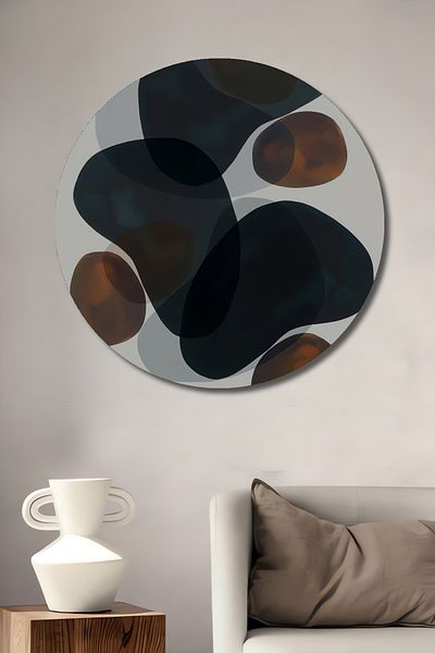 Teona Ahşap Pietre abstracte Decorative Lemn MDF Rotund Acasă, Locul de muncă Pictură murală