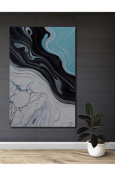 Teona Ahşap Model de undă abstractă din lemn decorativ MDF dreptunghiular pentru pictură de perete acasă, la locul de muncă