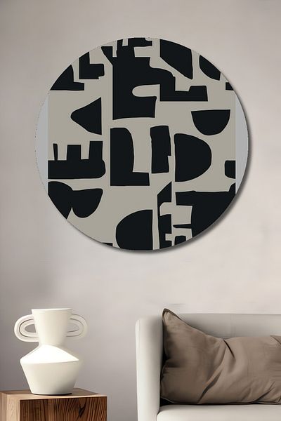 Teona Ahşap Abstracție Geometrică Lemn MDF Rotund Decorativ Acasă, Locul de Muncă Pictură Perete