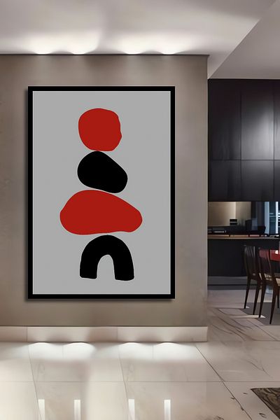 Teona Ahşap Minimalist Geometric Lemn MDF Dreptunghi Decorativ Acasă, Locul de Muncă Pictură Perete