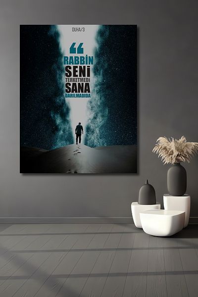 Teona Ahşap Versete de inspirație religioasă Decorativ din lemn MDF dreptunghiular pentru pictură murală acasă, la locul de muncă