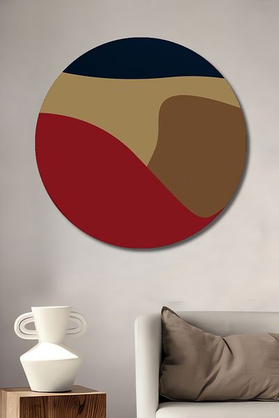 Teona Ahşap Modern Abstract Lemn MDF Rotund Decorativ Acasă, Locul de Muncă Pictură de perete