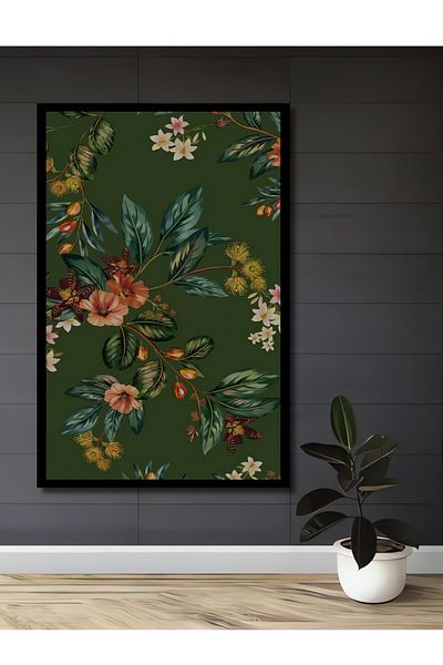 Teona Ahşap Flori tropicale Decorative Lemn MDF Dreptunghi Acasă, Locul de Muncă Pictură Perete