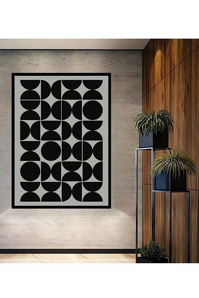 Teona Ahşap Geometric Minimalist Lemn MDF Dreptunghi Decorativ Acasă, Locul de Muncă Pictură Perete