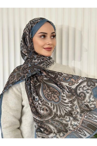 Misa Ethnic Pattern Voile Shawl