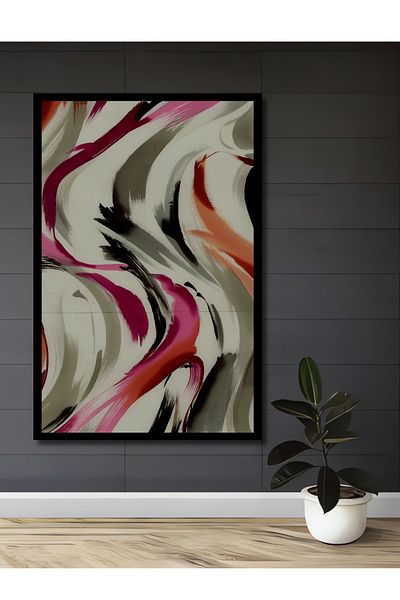 Teona Ahşap Culori abstracte Perie Strikings Decorativ Lemn MDF Dreptunghi Acasă, Locul de muncă Pictură murală