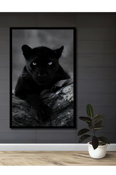 Teona Ahşap Black Panther Power Decorativ Lemn MDF Dreptunghi Acasă, Locul de Muncă Pictură Perete