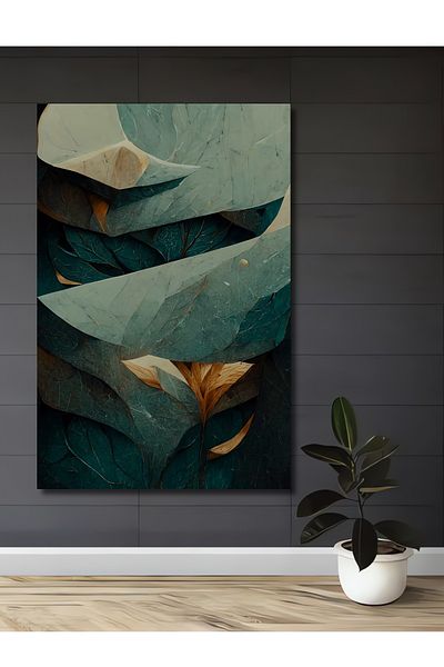 Teona Ahşap Texturi abstracte de frunze din lemn decorativ MDF dreptunghiular pentru pictura de perete acasă, la locul de muncă