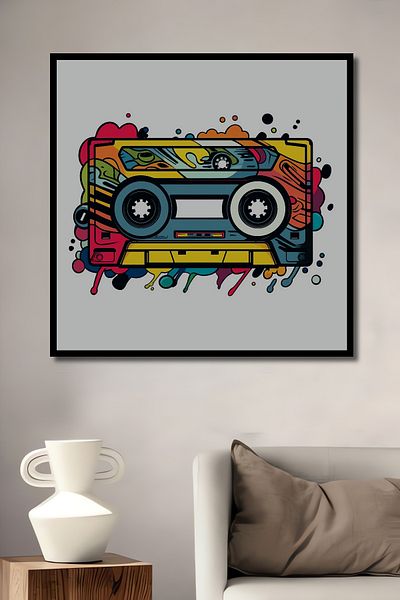 Teona Ahşap Casetă colorată cu model din lemn MDF dreptunghiular decorativ pentru casă, loc de muncă pictură murală