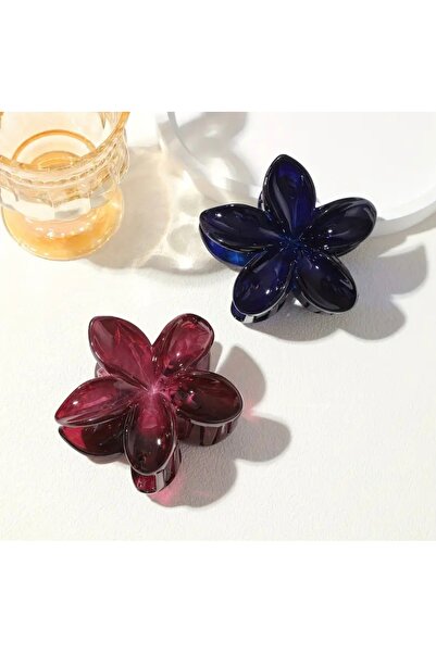 Monalisa Kadın Bordo, Violet 9Cm Büyük Boy Lotus Mandal Toka Set