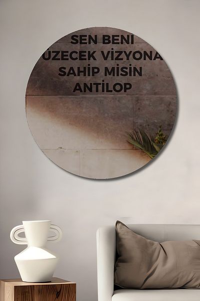 Teona Ahşap Doiți mă face să fiu furios Vizionând Antilopă Lemn MDF Rotund Decorativ Acasă, Locul de Muncă Pictură de perete