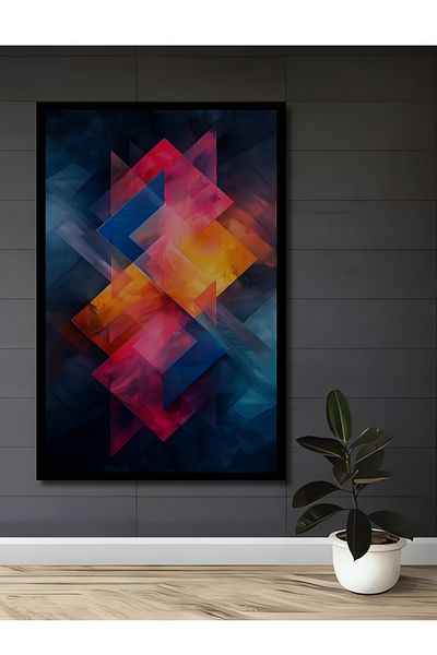 Teona Ahşap Dansul culorilor Decorativ Geometric Lemn MDF Dreptunghi Acasă, Locul de Muncă Pictură Perete