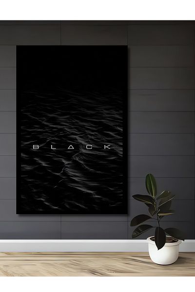 Teona Ahşap Black Sea Waves Decorativ Lemn MDF Dreptunghi Acasă, Locul de Muncă Pictură Perete