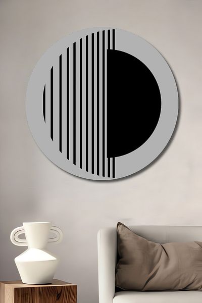 Teona Ahşap Forme geometrice minimaliste Decorative din lemn MDF rotund pentru casa, locul de munca pictura pe perete