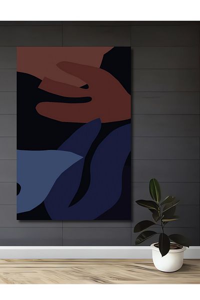 Teona Ahşap Abstract Touches Decorativ Lemn MDF Dreptunghi Acasă, Locul de Muncă Pictură Perete