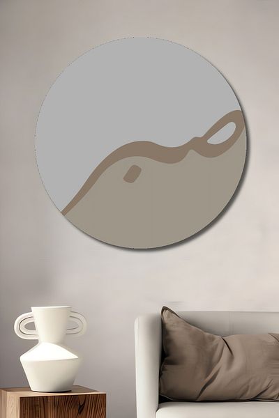 Teona Ahşap Wave Form Minimalist Lemn MDF Rotund Decorativ Acasă, Locul de Muncă Pictură Perete