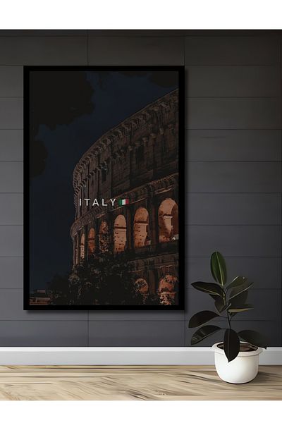 Teona Ahşap Colosseumul Roman Noapte Decorativ Lemn MDF Dreptunghi Acasă, Locul de Muncă Pictură Perete