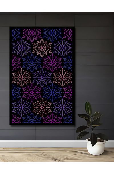 Teona Ahşap Model colorat de fulgi de zăpadă decorativ din lemn MDF dreptunghiular pentru pictură de perete acasă, la locul de muncă