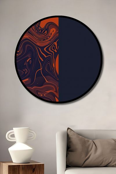Teona Ahşap Orangutan ondulat abstract din lemn MDF rotund decorativ pentru casă, loc de muncă pictură murală