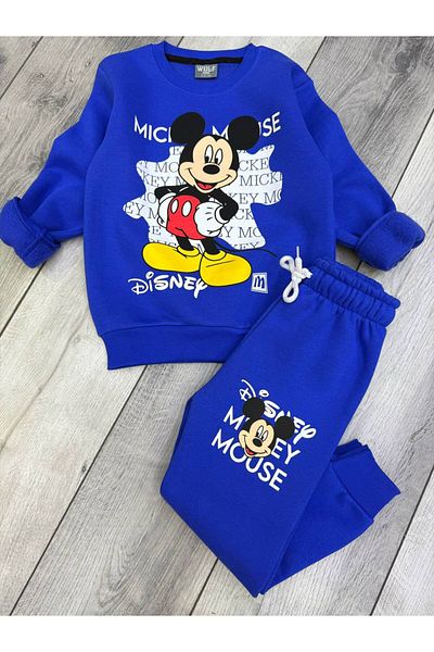 Mickey Mouse New Season - 3 Thread Printed Raised Tracksuit Set