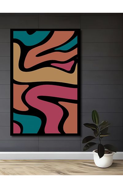 Teona Ahşap Colorate Ripple Decorative Lemn MDF Dreptunghi Acasă, Locul de Muncă Pictură Perete