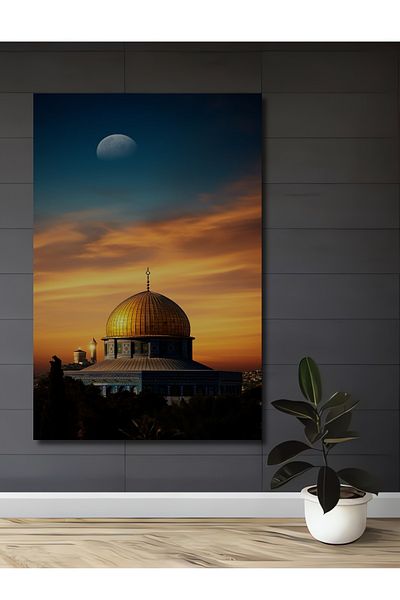 Teona Ahşap Kubbetus Sahara Golden Dome Decorativ Lemn MDF Dreptunghi Acasă, Locul de Muncă Pictură Perete