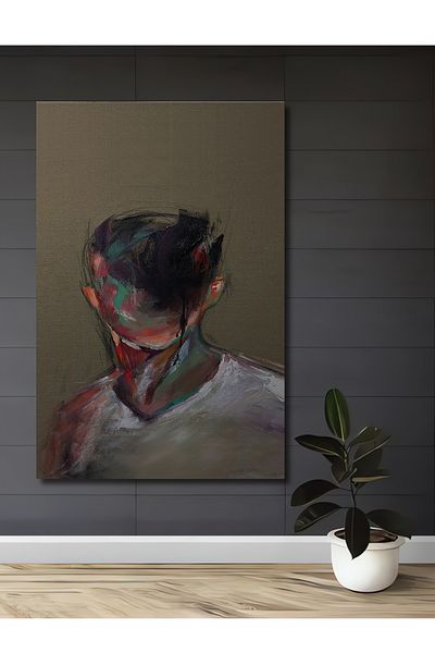 Teona Ahşap Portret de față abstractă Decorativ Lemn MDF Dreptunghi Acasă, Locul de muncă Pictură murală
