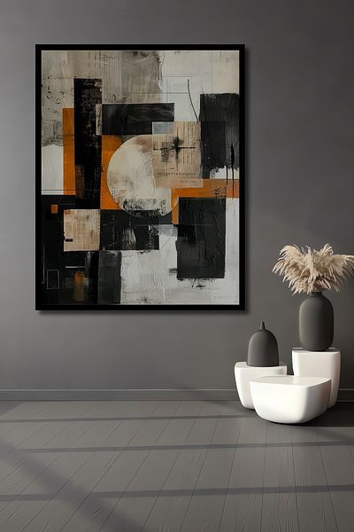 Teona Ahşap Modele geometrice abstracte Decorative din lemn MDF dreptunghiular pentru pictura de perete acasa, loc de munca
