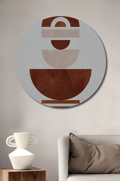 Teona Ahşap Forme geometrice moderne decorative din lemn MDF rotund pentru pictura de perete pentru loc de muncă