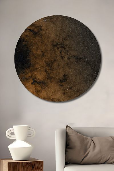 Teona Ahşap Samanyolu Galaxy Landscape Decorativ Lemn MDF Casă rotundă, pictură murală la locul de muncă
