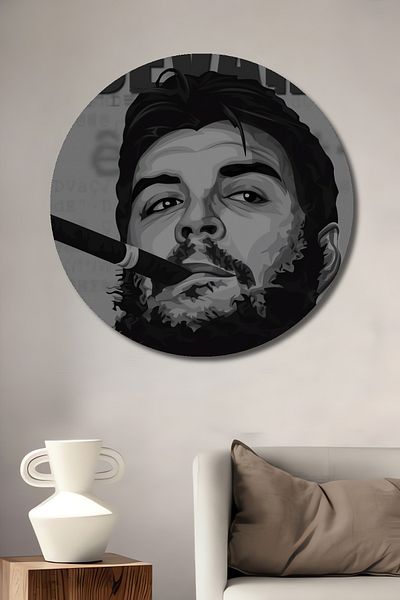 Teona Ahşap Ilustrație Che Guevara Decorativ Lemn MDF Casă rotundă, Pictură pe perete la locul de muncă