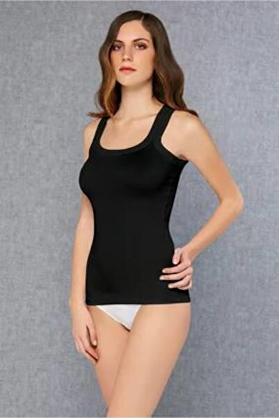 NazikEndam Dore Anse Women's Micro Modal Thin Fabric Wide Neck Casual Undershirt 9311