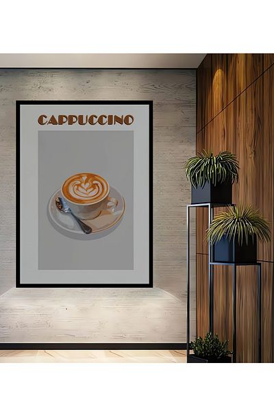 Teona Ahşap Cappuccino Art Lemn MDF Dreptunghi Decorativ Acasă, Locul de Muncă Pictură Perete