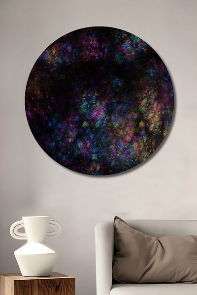 Teona Ahşap Modele abstracte colorate Decorative din lemn MDF rotund pentru pictura de perete acasa, loc de munca