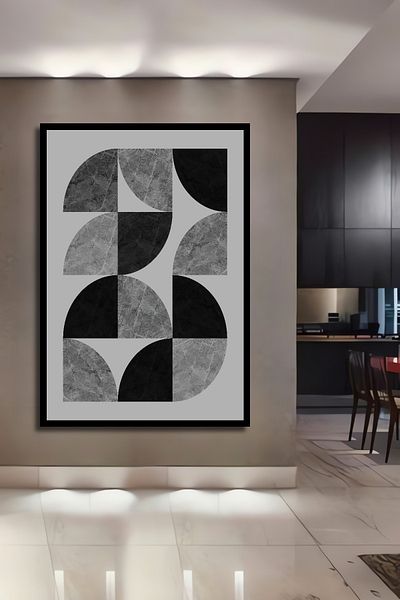 Teona Ahşap Model Geometric Modern Decorativ Lemn MDF Dreptunghi Acasă, Locul de Muncă Pictură Perete