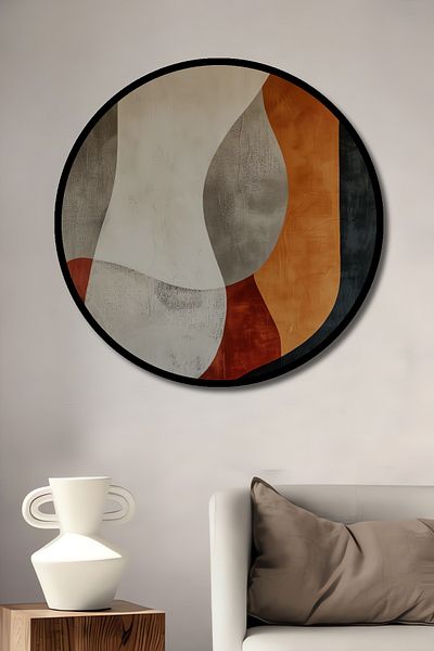 Teona Ahşap Modern Abstract Geometric Decorativ Lemn MDF Rotund Acasă, Locul de Muncă Pictură de perete