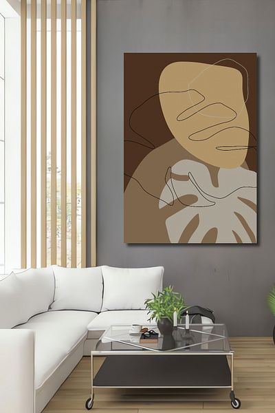 Teona Ahşap Forme abstracte minimaliste Decorative din lemn MDF dreptunghiular pentru pictura de perete acasa, loc de munca