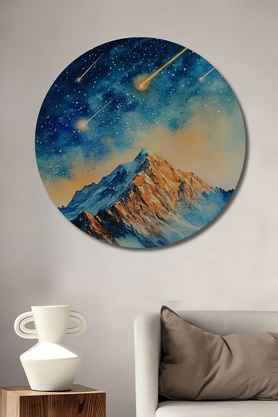 Teona Ahşap Sky Star Rain Decorativ Lemn MDF Rotund Acasă, Locul de Muncă Pictură Murală