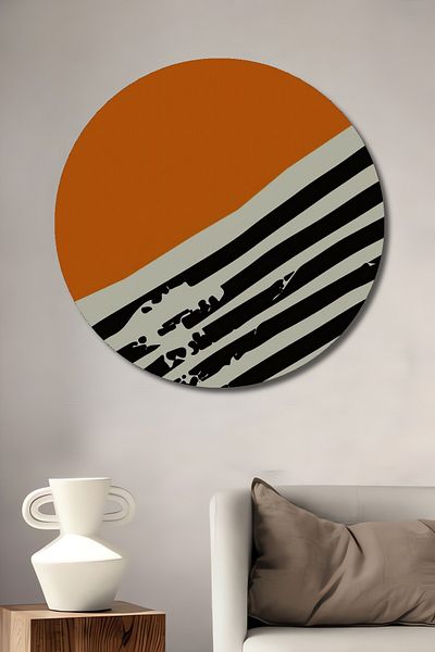 Teona Ahşap Model abstract de val din lemn decorativ MDF rotund pentru pictură de perete acasă, la locul de muncă