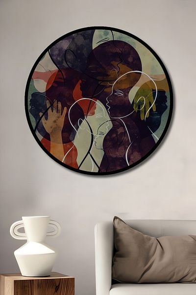 Teona Ahşap Legături universale Decorative Lemn MDF Rotund Acasă, Locul de muncă Pictură murală
