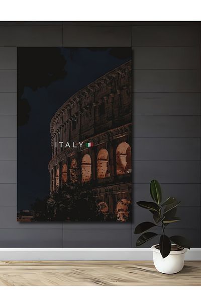 Teona Ahşap Colosseumul Roman Noapte Decorativ Lemn MDF Dreptunghi Acasă, Locul de Muncă Pictură Perete