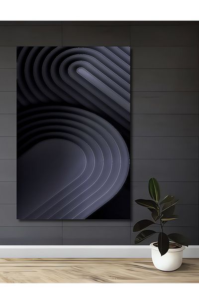 Teona Ahşap Model de undă abstractă din lemn decorativ MDF dreptunghiular pentru pictură de perete acasă, la locul de muncă